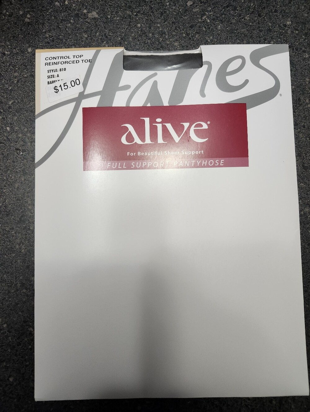 Hanes Alive Full Support Pantyhose – White and Red Logo